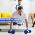 DAYONG Fitness Dumbbell Set of 2, Hexagonal Frosted Dumbbells for Men Women, Home Gym Equipment for Core Strength Training, Exercise Muscle. - Image 3