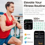 TOZO S4 AcuFit One Smart Watch 1.78" AMOLED Screen for Men Women, Bluetooth Call Dial Fitness Tracker, Heart Rate and Blood Oxygen, Sleep Monitor, IP68 Waterproof, Workout for iOS Android, Gold - Image 4