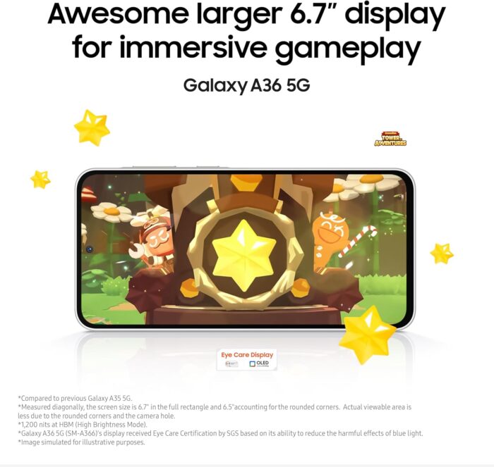 Samsung Galaxy A36 5G (Awesome Black, 8GB, 256GB) | Awesome Intelligence - AI Smartphone: Circle to Search, My Filter, Object Eraser | 4nm Snapdragon Processor | Flagship Grade Selfie Camera- - Image 7