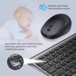 iClever Bluetooth Keyboard and Mouse Set DK03, Rechargeable Dual-Mode (Bluetooth + 2.4G) Wireless Keyboard and Mouse Set, Ultra-Slim Multi-Device Keyboard for Mac, iPad, Apple, Android, Win,Grey Black - Image 4