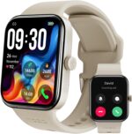 TOZO S4 AcuFit One Smart Watch 1.78" AMOLED Screen for Men Women, Bluetooth Call Dial Fitness Tracker, Heart Rate and Blood Oxygen, Sleep Monitor, IP68 Waterproof, Workout for iOS Android, Gold