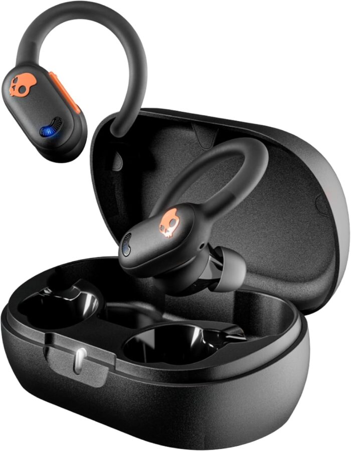 Skullcandy Push ANC Active Wireless Bluetooth In-Ear Earphones with Microphone, 58 Hours Runtime, IP67 Waterproof, Wireless Charging, Compatible with iPhone and Android – True Black