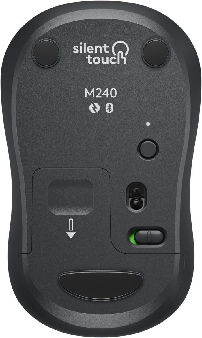 Logitech M240 Silent Bluetooth Mouse, Wireless, Compact, Portable, Smooth Tracking, 18-Month Battery, for Windows, macOS, ChromeOS, Compatible with PC, Mac, Laptop, Tablets - Graphite - Image 7