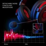 EKSA Gaming Headset, Wired PS4 Headset with Noise Canceling Mic, Over-Ear Gaming Headphones Compatible with Xbox One Controller, for PS4, PS5, PC, Laptop (E900-Red) (E900-Red) - Image 2