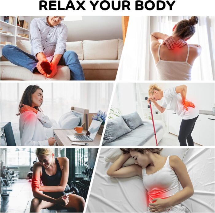 Hottoerak Red Light Therapy, 180LEDs Red Light Lamp, Upgraded Infrared Lamp 660nm & 850nm & 940nm with Stand with 5 Brightness and Timer for Home Use - Image 5