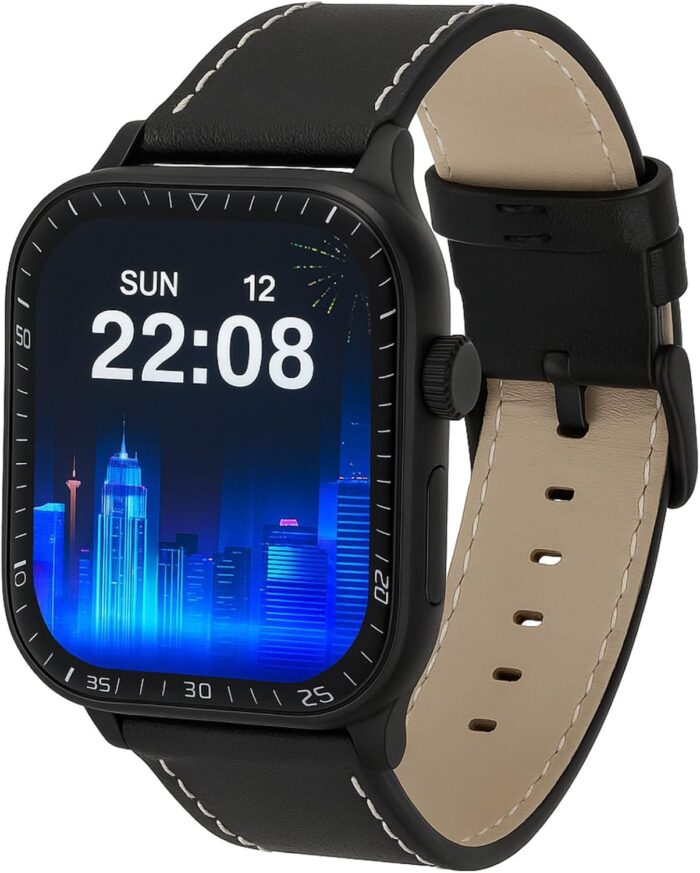 Smart Watch for Girls Boys Teens Men Women with Blood Pressure Monitor Fitness Tracker Call and Message Notification - Compatible with Android & iOS (Black) - Image 2