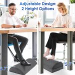 CushZone Foot Rest for Under Desk at Work Adjustable Foam for Office, Work, Gaming, Computer, Gift, Home Office Accessories Back & Hip Pain Relief (Grey) - Image 3