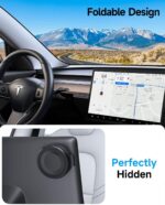 Tesla Phone Mount, MagSafe Car Mount for Tesla Model 3 Model Y, Foldable Hidden Magnetic Phone Mount Fit for iPhone 14 13 12 Series and All Phone, Tesla Model 3 Accessories, Tesla Model Y Accessories - Image 5