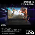Lenovo LOQ 15IAX9 Gaming Laptop with LA1 AI Chip, 15.6" FHD 144Hz Display, Intel i5-12450HX, 24GB RAM, 512GB SSD, RTX 4050 6GB, Backlit Eng- Ar KB, Win 11, Luna Grey - [83GS00C3AX] - Image 5