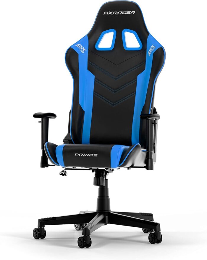 DXRacer (the Original) Prince P132 Gaming Chair, Faux leather, Black-Blue, Up to 185 cm - Image 4