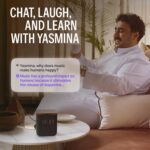 Yango Yasmina Midi | Smart AI Speaker | Premium Sound, Deep Bass & Stereo Pairing | Speaks English, Arabic | YangoPlay gift unlimited Movies, Series, Music, Quran | kids teacher & translator | Black - Image 8