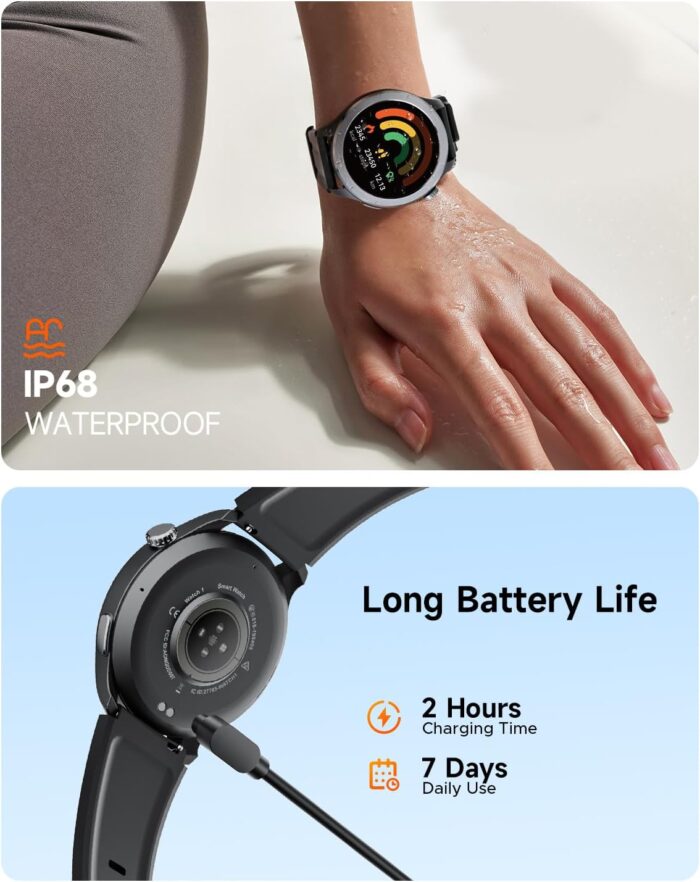 TRUEFREE Watch 1 Smart Watches for Men Women (Make/Answer Calls), 1.53" Fitness Tracker With Heart Rate SpO2 Sleep Stress Monitor 127 Sports Modes IP68 Waterproof, Smartwatch for iPhone Android Phones - Image 7