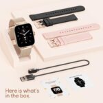 ZKCREATION Smart Watch for Men Women Call Answer/Dial Watch Digital Fitness Smartwatch for Android iOS Touch Screen Blood Pressure Watch Activity Tracker with Heart Rate Sleep Monitor (Rose Gold) - Image 8