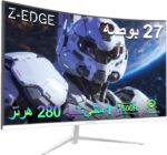 Z-EDGE 27-inch Curved Gaming Monitor - 16:9 Full HD 1920x1080, 280Hz Refresh Rate, 1ms Response Time, Frameless LED Display, AMD FreeSync - DisplayPort & HDMI Ports UG27P White