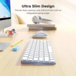 MEETION Wireless Bluetooth Keyboard and Mouse for Mac, Multi Device Quiet Slim Rechargeable Low Profile Apple Layout Magic Keyboard Mouse for iPad, iPhone, iMac, MacBook Air/Pro, for Mac/iPadOS White - Image 7