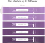 TechStone Resistance Bands Set for Men and Women, Pack of 5 Different Resistance Levels Elastic Band for Home Gym Long Exercise Workout – Great Fitness Equipment for Training - Image 2