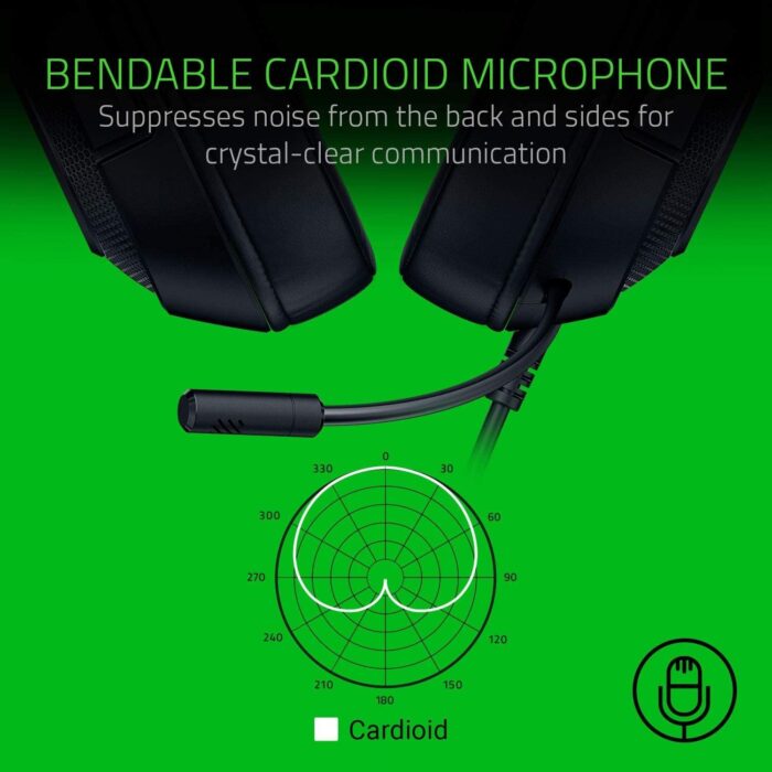 Razer Kraken X Lite Ultralight Gaming Headset: 7.1 Surround Sound - Lightweight Aluminum Frame - Bendable Cardioid Microphone - for PC, PS4, PS5, Switch, Xbox One, Xbox Series X & S, Mobile - Black - Image 5