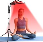 Hottoerak Red Light Therapy, 180LEDs Red Light Lamp, Upgraded Infrared Lamp 660nm & 850nm & 940nm with Stand with 5 Brightness and Timer for Home Use