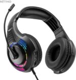 NiTHO Spectra Gaming Headset with RGB Light and Microphone, Over-Ear Stereo Headphones for Xbox Series X|S, Xbox One, PS5, PS4, Switch, PC, Mobile, 3.5 mm Audio Jack, 50 mm Drivers - Black - Image 2