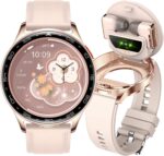 Alliget Smart Watch with Earbuds, 3 in 1 Bluetooth Smartwatch, 1.39" HD IPS Screen Smartwatch for Men Women, Fitness Tracker Long Time Standby Men Women Sports Smart Watch (Pink)