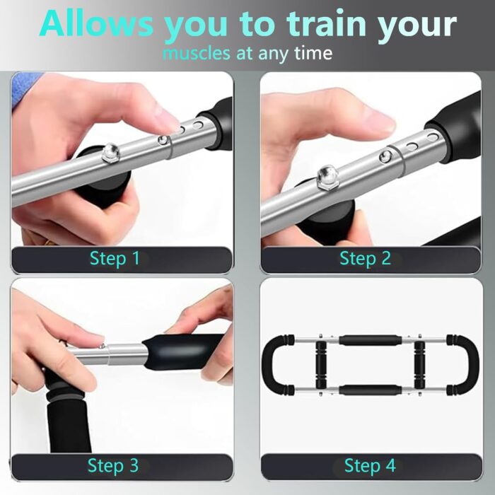 Twister Arm Trainer, 40-100lb Adjustable Chest & Arm Workout Equipment, Power Twister Bar with Detachable Design for Strength Training at Home, Gym & Travel - Image 8