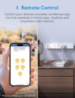 Meross Smart Power Strip - Apple HomeKit, Alexa, Google Home Compatible - 4 AC Outlets, 4 USB Ports, Wi-Fi Surge Protector - White - Image 4