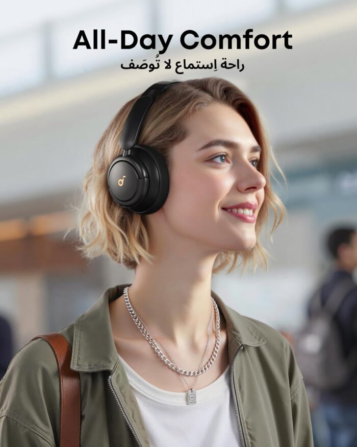 Anker Soundcore Q30 Hybrid Active Noise Cancelling Headphones Bluetooth with Multiple Modes, Hi-Res Sound Bluetooth Headphones, Custom EQ via App, 50H Playtime, Multipoint Connection - Image 6