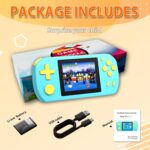 Handheld Games for Kids Adults with Built in 268 Classic Retro Video Games,3.0'' Color Screen Rechargeable Portable Arcade Gaming Player,Boys Girls Travel Electronics Toys Birthday Gift (A-Blue) - Image 7