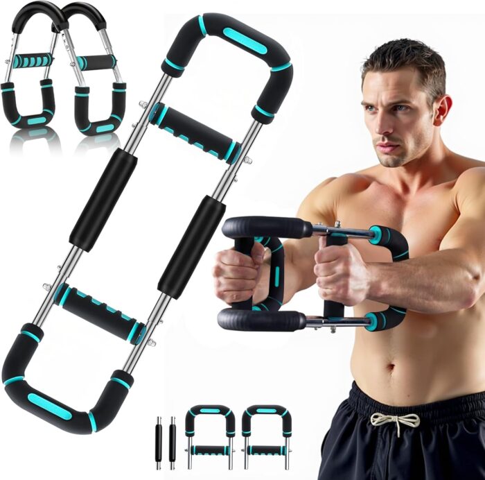 2025 Pro Twister Arm Trainer, 40-100lb Adjustable Power Twister Bar, Chest Shoulder Arm Workout Equipment, Portable Detachable Upper Body Fitness Machine for Home & Gym