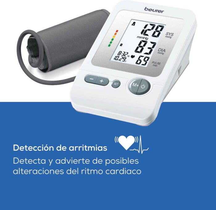 Beurer BM26 Upper Arm Blood Pressure Monitor, Large Cuff, 4 Users, Automatic & Digital, Large Display, Irreg. Heartbeat Detector, Cuff Circ. 8.7”-16.5”, Home Use BP Machine Kit, Highly accurate - Image 3