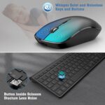 J JOYACCESS Wireless Keyboard and Mouse Combo, Rechargeable J JOYACCESS 2.4G Ergonomic and Slim Quiet Click Compact Keyboard and Mouse Designed for Windows, PC, Laptop,Tablet Black - Image 3
