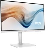 MSI Modern MD2412PW 23.8 Inch FHD Office Monitor - 1920 x 1080 IPS Panel, 100 Hz, Eye-Friendly Screen, HDR Ready, Built-in Speakers, 4-Way Adjustable Stand - HDMI 1.4b, USB Type-C, White - Image 3