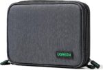 UGREEN Electronic Organizer, Double Layer Travel Gadget Bag compatible for USB Cable, SD Card, Hard Drive, Power Bank, Digital Camera, iPad Mini/Nintendo Swith Console/E-book or Tablet up to 7.9''