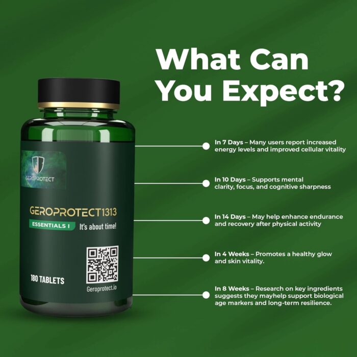 GEROPROTECT Essentials I – 13-in-1 Daily Wellness Supplement with NMN, Ca-AKG, Urolithin A, Quercetin & More | 180 Tablets | Supports General Well-Being & Cellular Nutrition - Image 3