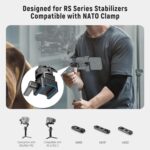 NEEWER Metal Phone Tripod Mount with Cold Shoe Mount and NATO Clamp for dji RS4 RS3 Pro RS2 RSC2 Gimbal Stabilizer, Phone Clamp Clip Holder - Image 2