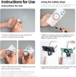 REYGEAK for Magsafe POV Neck Mount for iPhone 15/14/13/12 Pro Mini/Plus/Pro/Pro Max,Hand Free Necklace Phone Mount Stand with Magnetizer Ring for Mobile Phone Accessory - Image 8