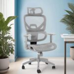 Office Chair Computer Chair Ergonomic High Back Gaming Chairs Reclining & Height Adjustable Computer Chair with Neck and Massage Lumbar Support, Comfortable Armrest Headrest (Grey) - Image 7
