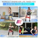 BEANPRECOY 5 Pcs Resistance Bands, Exercise Resistance Bands, Rubber Resistance Loop Bands with 5 Different Resistance Levels with Carrying Pouch for Home Workout, Strength Training, Yoga, Pilates - Image 6