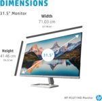 HP M32f Ultraslim Monitor 31.5 Inch, Full HD 1080p, 7ms Response Time, 2x HDMI, 1x VGA, Anti Glare, Blue Light Filter, Flicker Free, HP Eye Ease with Eye Safe Certification, Silver and Black - Image 6
