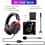 EKSA Gaming Headset, Wired PS4 Headset with Noise Canceling Mic, Over-Ear Gaming Headphones Compatible with Xbox One Controller, for PS4, PS5, PC, Laptop (E900-Red) (E900-Red) - Image 7