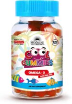 Sunshine Nutrition Cool Gummies Omega 3 With DHA-EPA 120 Gummies For Kids | 100% All Natural Flavor | Gluten Free