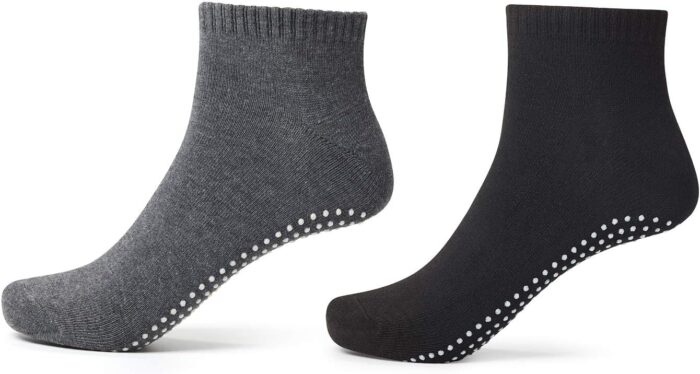 NEWCHAO 4 Pairs Non Slip Skid Socks Anti Slip Sock for women and men, Grip Socks for Yoga Home Barre Pilates Hospital Workout - Image 2