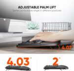 MEETION Ergonomic Wireless Keyboard and Mouse, Ergo Keyboard with Vertical Mouse, Split Arch Keyboard with Cushioned Wrist Palm Rest, Natural Typing Rechargeable Full Size, Windows/Mac/Computer/Laptop - Image 4