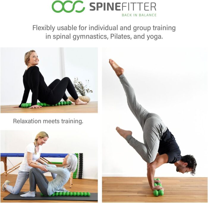 Sissel Spinefitter ® Green | Massager for Back & Balance | Back Trainer Releases Tension & Blockages | Ideal for Pilates and Yoga | For Relaxing the Spine | For Home & Practice - Image 5