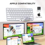MEETION Wireless Bluetooth Keyboard and Mouse for Mac, Multi Device Quiet Slim Rechargeable Low Profile Apple Layout Magic Keyboard Mouse for iPad, iPhone, iMac, MacBook Air/Pro, for Mac/iPadOS White - Image 3