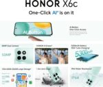 HONOR X6c Smartphone 6GB RAM 256GB ROM, 6.61" 120Hz Display, 50MP Camera, 35W Fast Charging, Dual SIM, Midnight Black – Middle East Version - Image 6