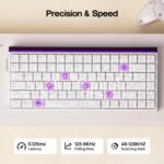 EPOMAKER Aula Hero84 HE Wired Hall Effect Keyboard with RGB Lightbox, 0.01mm Adjustable Actuation, 8KHz Polling, 0.125ms Latency, Snap Key, SOCD, Magnetic Gaming Keyboard (White Topographic) - Image 4