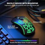 AULA Gaming Keyboard Mouse Headset and Mousepad Combo, RGB LED Backlit Gaming Keyboard Bundle, USB Wired Keyboards Combo for PC Gamer, Xbox, PS4 Users - Image 5