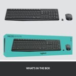 Logitech MK235 Wireless Keyboard and Mouse Combo for Windows, 2.4 GHz Wireless with Unifying USB-Receiver, Wireless Mouse, 15 FN Keys, 3-Year Battery Life, PC/Laptop, Arabic/English Layout - Black - Image 7