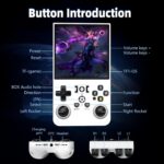 R36MAX Retro Handheld Game Console, 4.0 Inch IPS Screen, 64GB Memory, Portable Arcade Video Gaming Console Gift for Adults, Light White - Image 4
